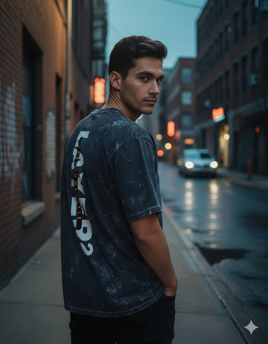 Unisex Acid Washed Oversized Tee